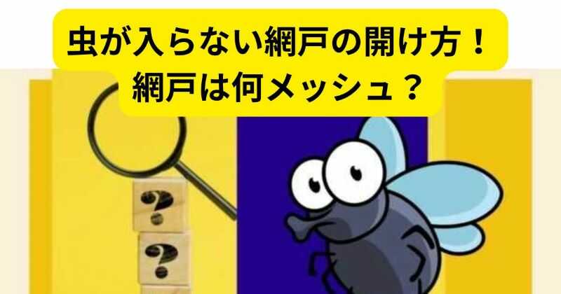 虫が入らない網戸の開け方、虫の侵入を防ぐ方法！網戸は何メッシュ？